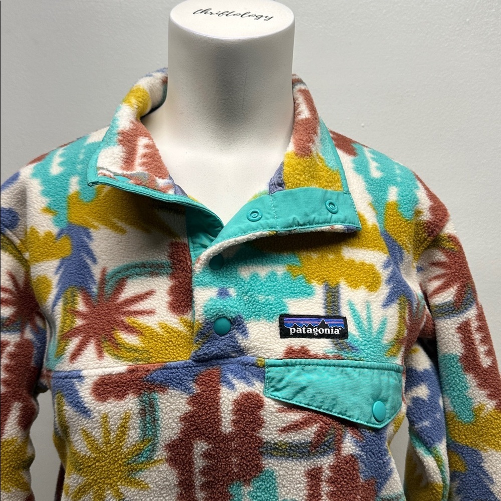Patagonia Lightweight Synchilla Snap-T Fleece Pullover Tree Connection Teal XS - Picture 3 of 9